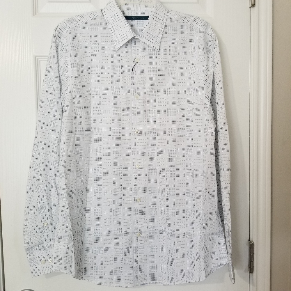 Perry Ellis Men's Long Sleeve Dress Shirt M NWT
